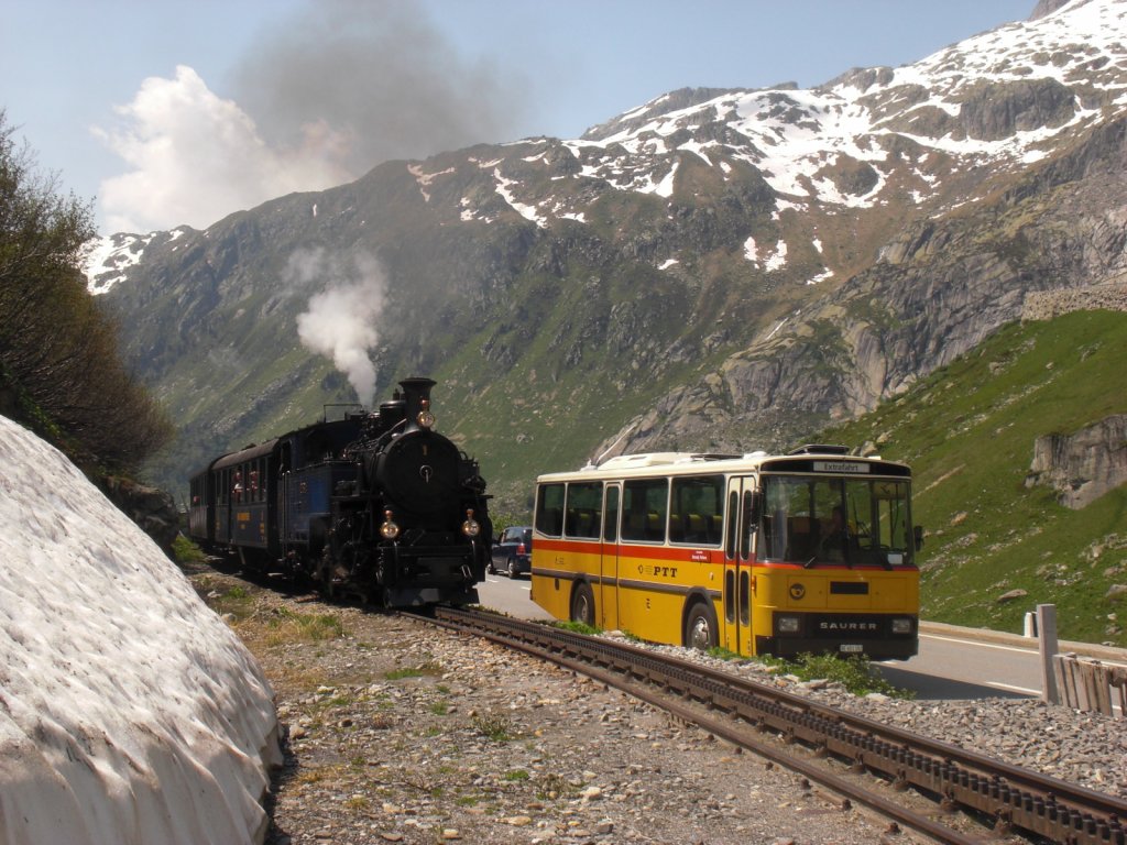3-Pässe Fahrt und Dampfbahn Furka-Bergstrecke